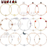 Silver Feather Bracelets Gift for Women with Logo