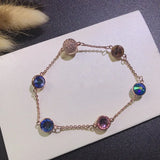 Silver Feather Bracelets Gift for Women with Logo