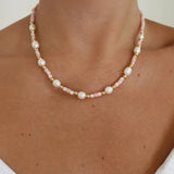 Natural Stone Freshwater Pearl Bohemian Style Necklace