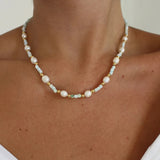 Natural Stone Freshwater Pearl Bohemian Style Necklace