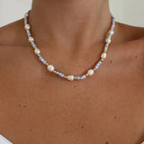 Natural Stone Freshwater Pearl Bohemian Style Necklace