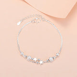 S925 Sterling Silver Star Double Bracelets For Women Wedding