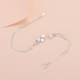 S925 Sterling Silver Star Double Bracelets For Women Wedding