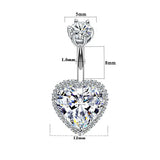 925 Silver Belly Button Ring Navel Women Party Gift Jewelry Piercing
