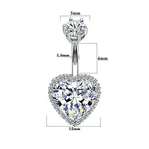 925 Silver Belly Button Ring Navel Women Party Gift Jewelry Piercing