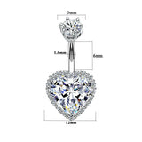 925 Silver Belly Button Ring Navel Women Party Gift Jewelry Piercing