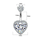 925 Silver Belly Button Ring Navel Women Party Gift Jewelry Piercing
