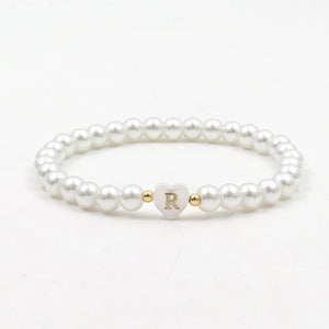 Heart Letter Beaded Bracelet Initial Women Jewelry Gift