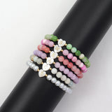 Heart Letter Beaded Bracelet Initial Women Jewelry Gift