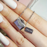 Envelop Love Letter Silver Necklace for Women X6229