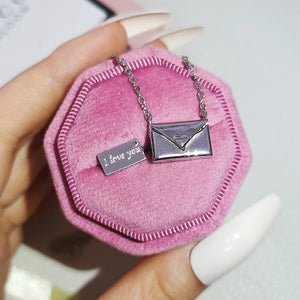 Envelop Love Letter Silver Necklace for Women X6229