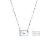 Envelop Love Letter Silver Necklace for Women X6229