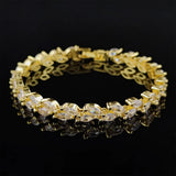Silver Leaves Bracelet Bangle For Women Anniversary Gift