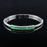 Princess Silver Bracelet Bangle for Women Anniversary Gift Jewelry