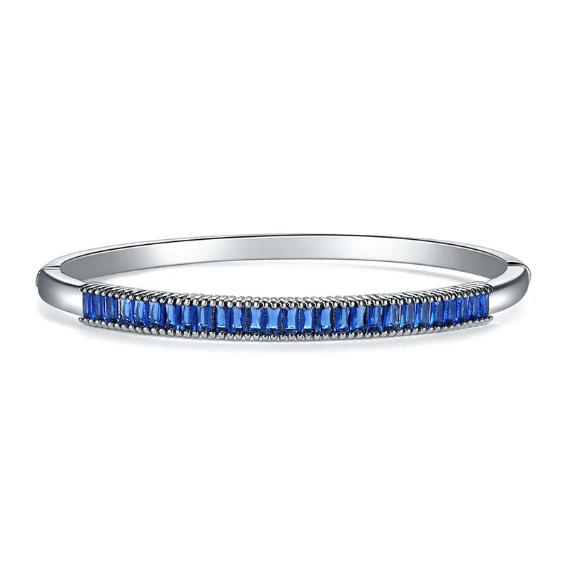 Princess Silver Bracelet Bangle for Women Anniversary Gift Jewelry