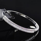Princess Silver Bracelet Bangle for Women Anniversary Gift Jewelry