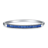 Princess Silver Bracelet Bangle for Women Anniversary Gift Jewelry