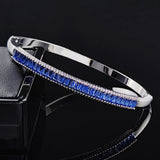 Princess Silver Bracelet Bangle for Women Anniversary Gift Jewelry