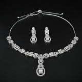 Silver Earrings & Necklace Set, Christmas Party Jewelry