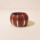 Wide Beads Link Bracelet Women Round Elastic Resin Adjustable Chain Bangles