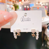 Tulip Pearl Small Crowd Sense Earrings for Girls