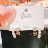 Tulip Pearl Small Crowd Sense Earrings for Girls