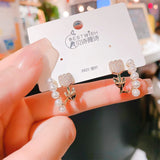 Tulip Pearl Small Crowd Sense Earrings for Girls