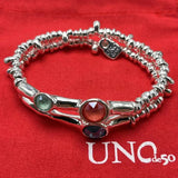 UNOde50 Tricolor Gem High Bracelet