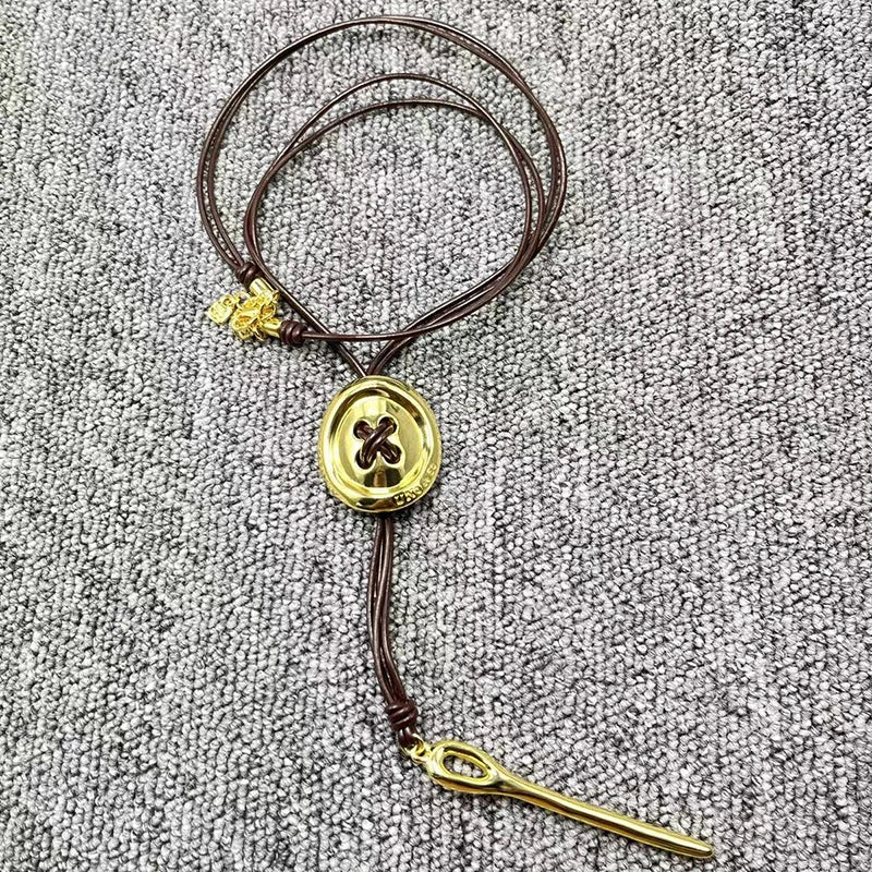 UNOde50 Silver Button Rope Women's Gift