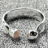 UNOde50 Silver 925 Four Colors Beaded Button Bracelet