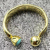 UNOde50 Silver 925 14K Beaded Bracelet Button Holiday Gift