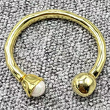 UNOde50 Silver Beaded Bracelet Button Bracelet Holiday Gift