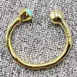 UNOde50 925 Silver Beaded Bracelet 14K Button Bracelet