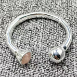 UNOde50 Silver 925 Beaded Bracelet Button Holiday Gift