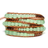 Natural Stone Beads Braid Wrap Bracelet Boho Vintage Jewelry