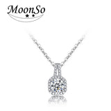 Women's Silver Necklace with Chain - X1104b