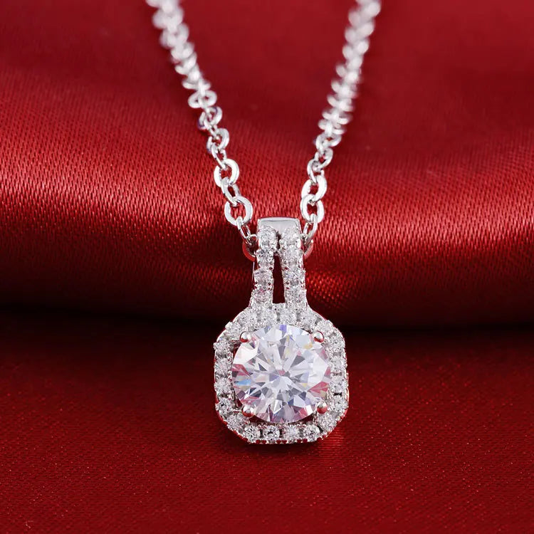 Women's Silver Necklace with Chain - X1104b