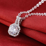 Women's Silver Necklace with Chain - X1104b