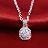 Women's Silver Necklace with Chain - X1104b