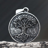 Vintage Stainless Steel Tree Of Life Pendant Necklace for Viking Jewelry Couple