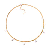 Pearl Beads Charms Necklace Choker Chain for Women Girls y2k Jewelry