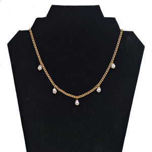 Pearl Beads Charms Necklace Choker Chain for Women Girls y2k Jewelry