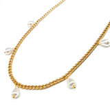 Pearl Beads Charms Necklace Choker Chain for Women Girls y2k Jewelry