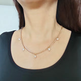 Pearl Beads Charms Necklace Choker Chain for Women Girls y2k Jewelry
