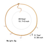 Pearl Beads Charms Necklace Choker Chain for Women Girls y2k Jewelry