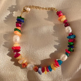 Colorful Stone Chip Bracelet for Women