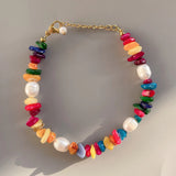 Colorful Stone Chip Bracelet for Women