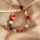 Colorful Stone Chip Bracelet for Women