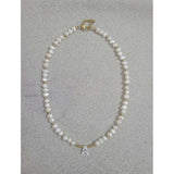 Freshwater Pearl Necklace Pendant 18KGF Stainless Steel