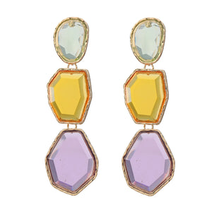Colorful Multi-layer Resin Dangle Earrings